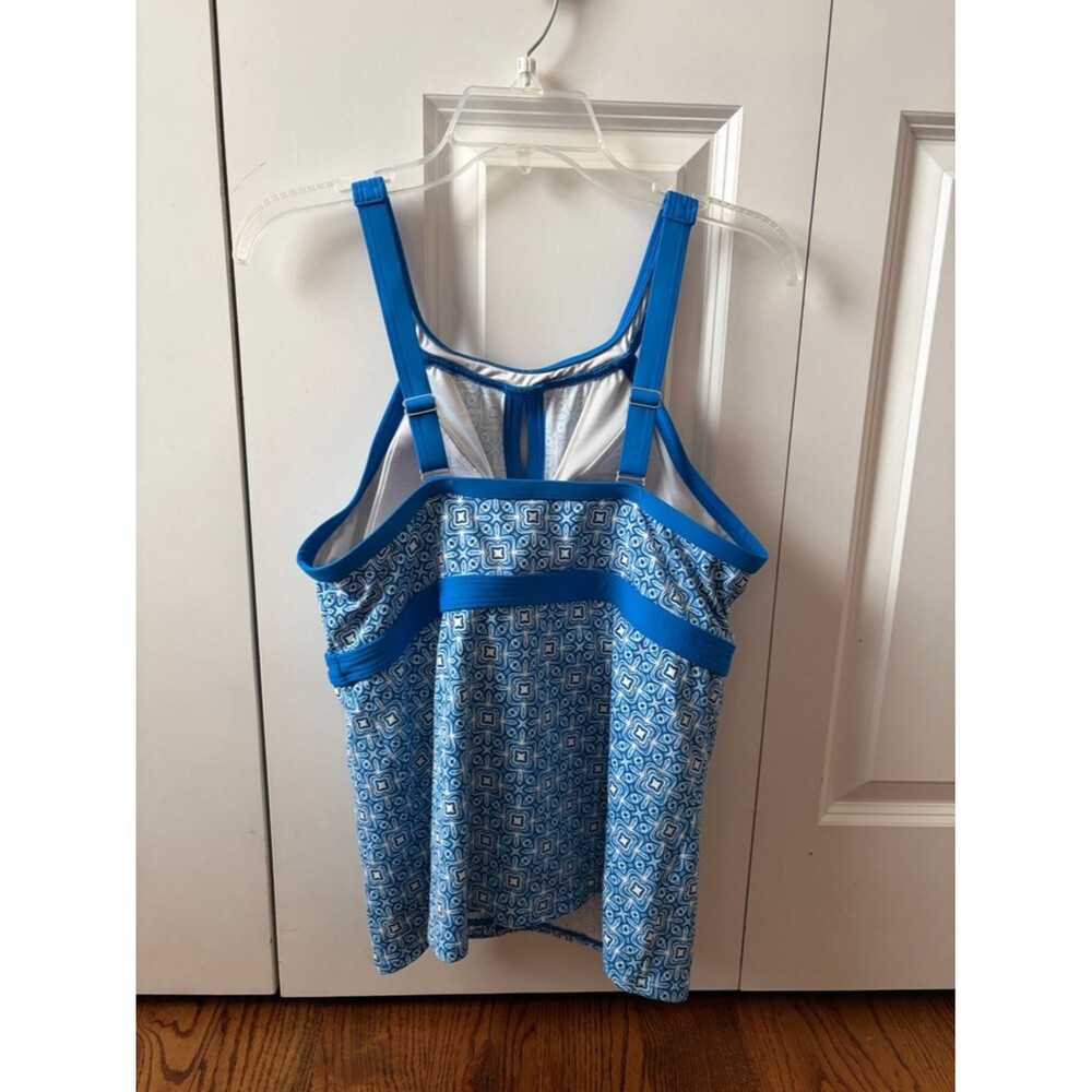 Lands' End Bright Blue Swim Top Size 12DD - Picture 2 of 4